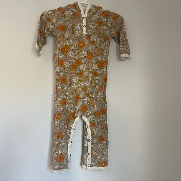 Milkbarn infant girls 1-piece outfit longall hooded size 6-12 months cor… - Picture 1 of 6